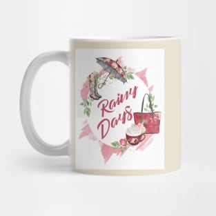 I Love Rainy Days - Umbrella - Rain Boots Mug